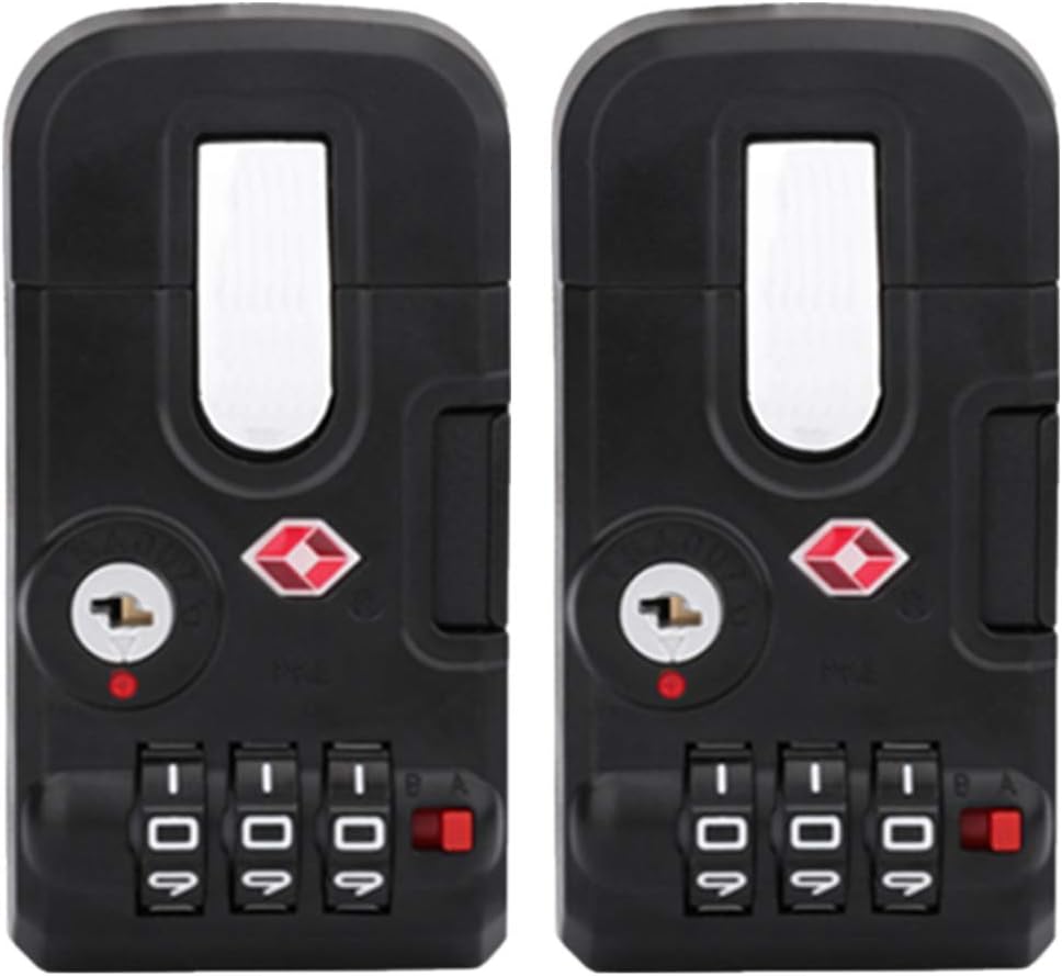 Suitcase Lock,Combination Lock, Set of A Pair K013#(DL) Type Black Password Lock Replacement suitcases/Luggage Lock for Suitcase Pull Rod Box Trunk Box DIY