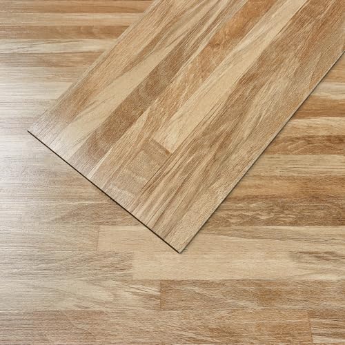 Dalles de sol autocollantes vinyle chêne beige VEELIKE 15x91cm