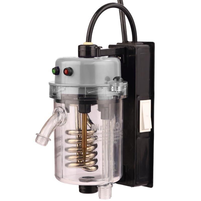 Mr.SHOT® 2.O VIKRAM - Jogger | Non-Flammable Transparent Polycarbonate | India's 1st 2-in-1 Instant Water Heater for Drinking & Bathing | Dual Thermostat | Built with 16 A on off Switch| METALLIC GREY-image-33