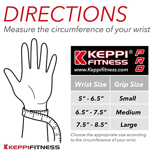 Keppi Weight Lifting Grips Pro With Wrist Straps-Heavy Duty Wrist Wraps For Deadlift Pulling Gym Workout Exercise Accessory Gloves With Adjustable Neoprene Padded For Men And Women #TOP5