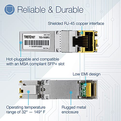 Image of TRENDnet 12-Port 10G Web Smart Switch with 10G RJ-45 Copper SFP+ Module Bundle