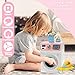 BAYMI Waschmaschine Kinder - Elektronische Kleine Waschmaschine mit Rotierender Trommel und Realistischen Geräuschen, Spielzeug für Kinder ab 3 Jahren (Rosa)