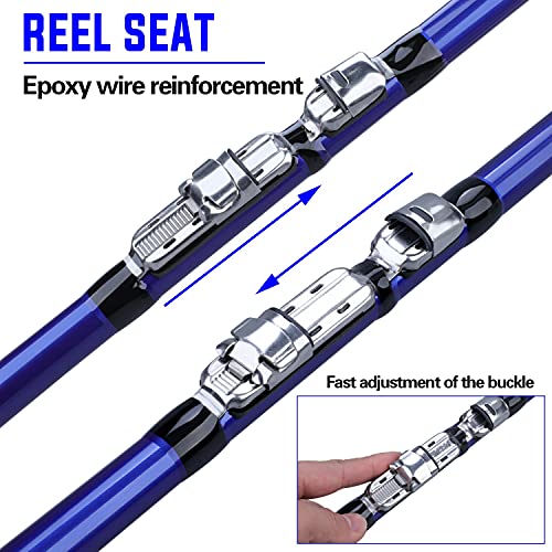 XIANGE100-SHOP Angelrute Combo Spinning Angelrute Power Teleskop-Felsen-Angelrute Karpfen-Feeder-Stabs-Brandung… – Bild 4