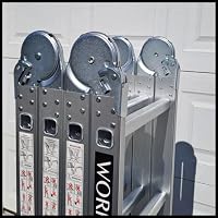 WORHAN MEHRZWECKLEITER ANLEGELEITER STEHLEITER 670cm AUS Aluminium Leiter 6,7m KS6.7 – Ansicht 5