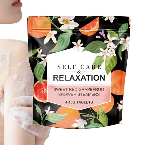 Tabletas de ducha de aromaterapia, pomelo rojo dulce, ducha refrescante para el hogar para relajarse y aliviar el estrés, tabletas de aromaterapia de larga duración, juego de relajación y cuidado