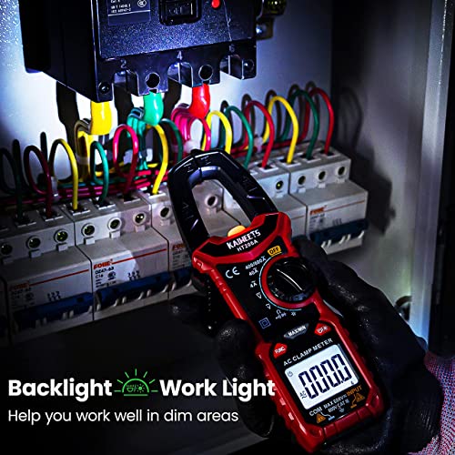 Kaiweets Ht206A Clamp Meter Multimeter Trms 4000 Counts, Auto-Ranging Amp Voltage Tester With Backlight, Measures Ac Current, Ac/Dc Voltage, Capacitance, Resistance, Diodes, Continuity #TOP5