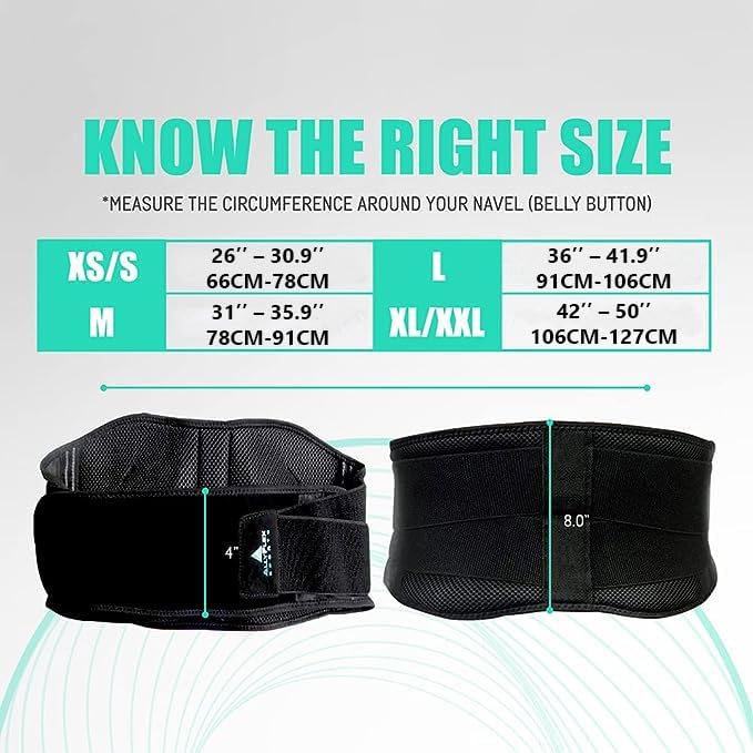 Miniatura 8 de Soporte de espalda para dolor de espalda baja, cinturones de soporte de espalda con correa ajustable, cinturón de soporte lumbar transpirable con