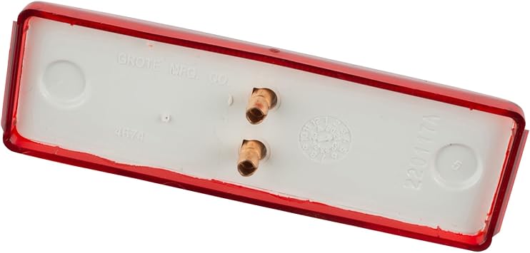 Grote 46742-3 Rectangular Clearance Marker Light - 12V, Red (Bulk Packaging)