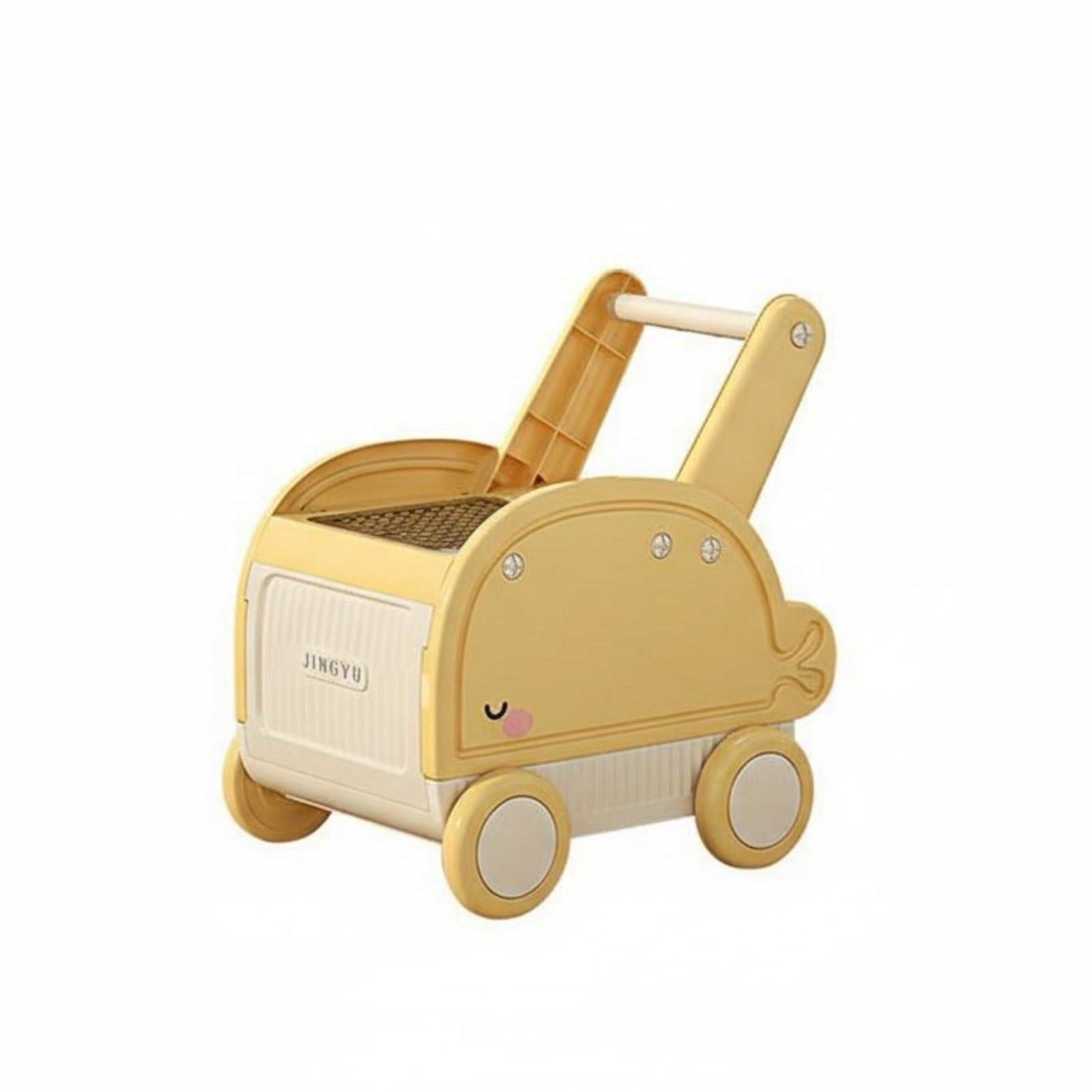 Carrito Infantil Almacenamiento, Amarillo, Amarillo Y Blanco, Pequeño