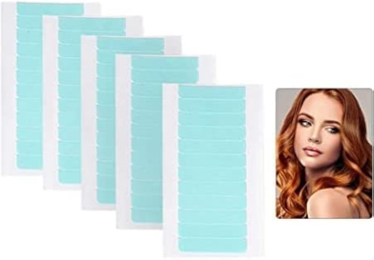 e estelle Waterproof Double-sided Adhesive Glue Tape Set for Hair Extension (Double side blue stiker(4x0.8cm))