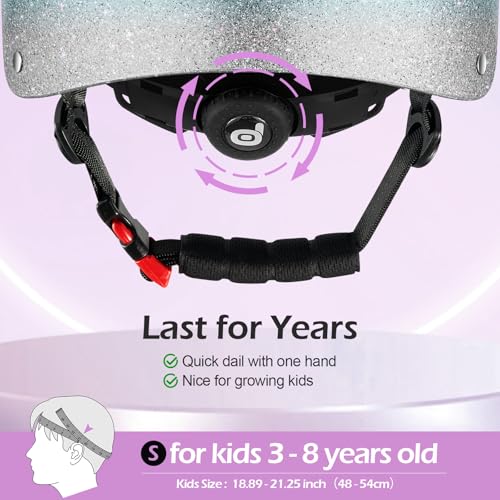 Image of Odoland Kids Bike Helmet for Boy Girl Age 3-8 for Cycling, Scooter, Skating