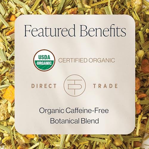 Rishi Tea Turmeric Ginger Herbal Tea - Organic Loose Leaf, Caffeine Free Blend with Spicy Ginger & Citrus, Hot or Iced - 4 Ounces, 14+ Servings