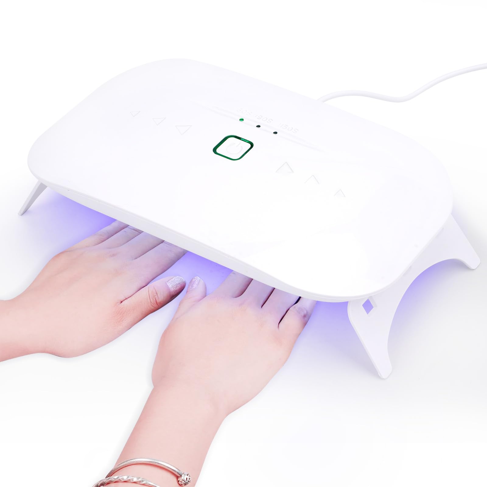 UV LED Nail Lamp Dryer 48W Mini UV Light for Gel X Nails Polish / Resin,USB Hands Free Flash Cure Light for Nail Art,Fast Curing Lamp for Extension Builder Gel,3 Timers,Folding Design,DIY Travel Use
