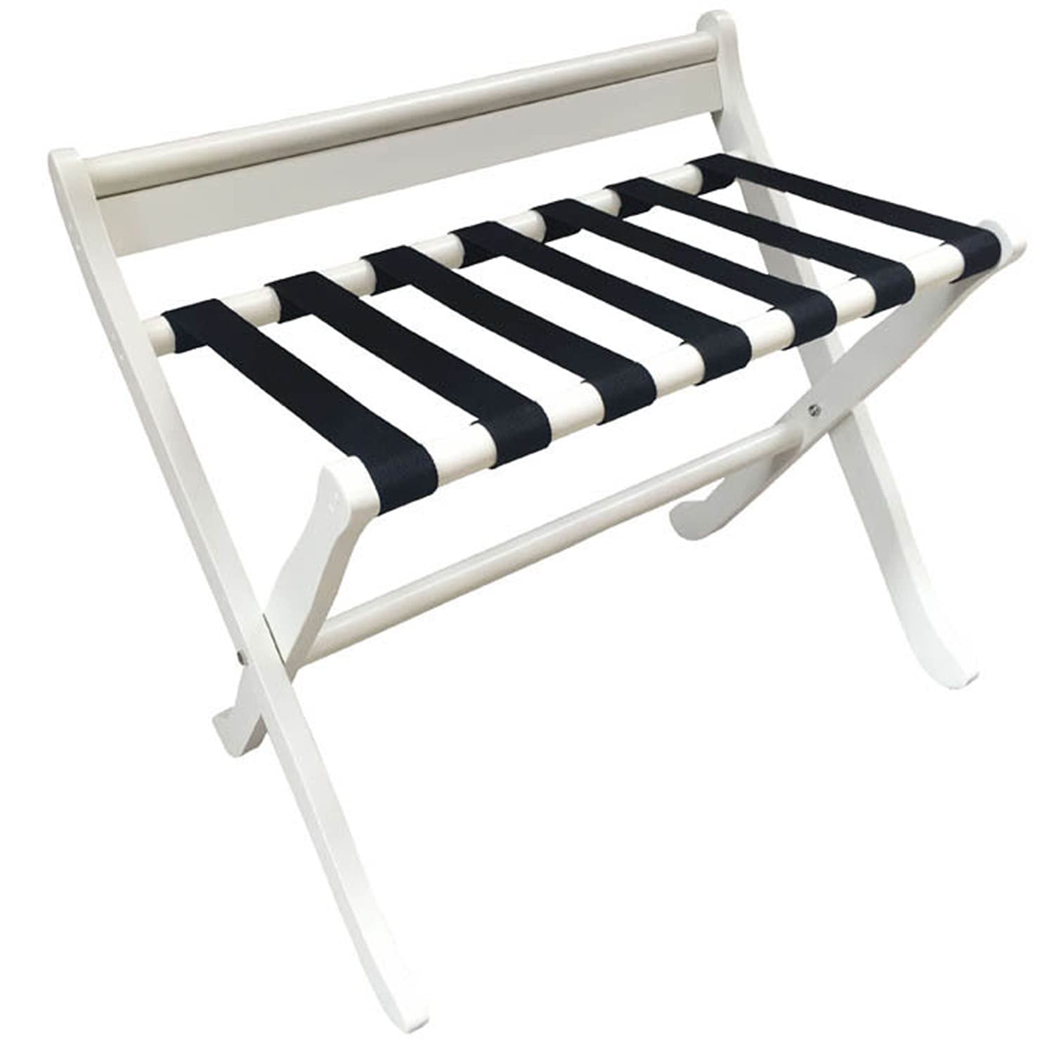 MSHGSKU Folding Luggage Rack Suitcase Rack Luggage Rack Suitcase Rack Luggage Rack Wooden Luggage Rack Bedroom Hotel Luggage Rack White,White