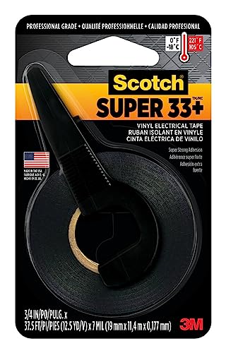 Scotch 3M Scotch Super 33 Plus Vinyl Electrical Tape, .75-Inch By 450-Inch #TOP12