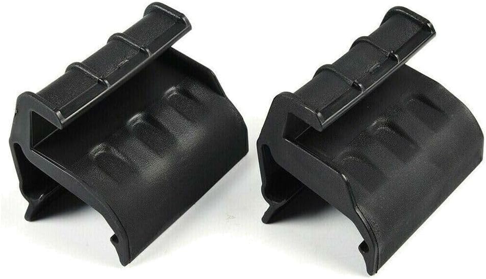 2pcs Soft Top Rear Window Tailgate Bar Retainer Bracket Jk 07+ Left Right for Jeep for Wrangler 2007-2017 Black Plastic 55395761AE 55395760AE