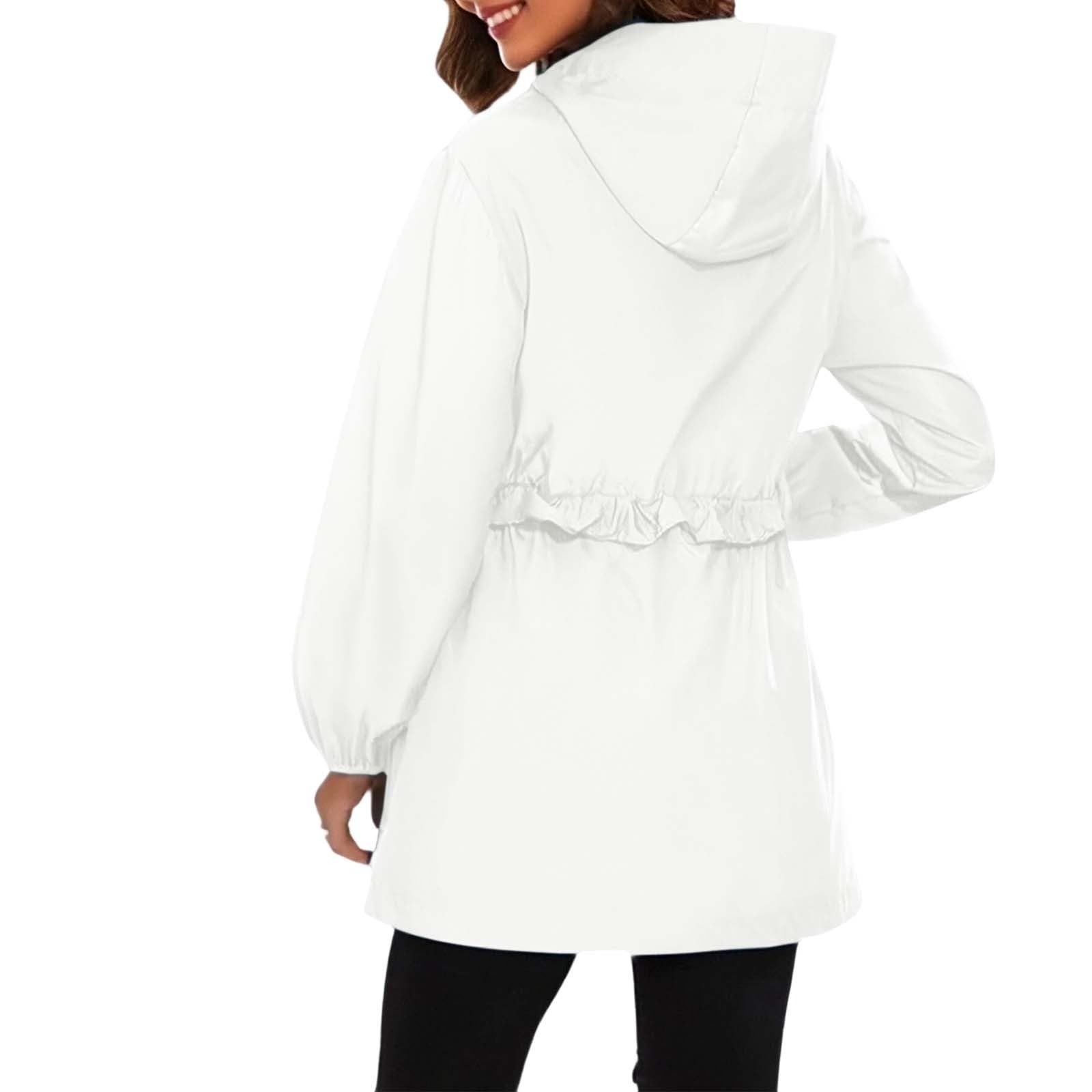 Generisch Poncho impermeabile da donna, con cappuccio, per sport e attività, giacca a vento leggera per tutte le condizioni atmosferiche