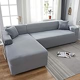 Photo Gallery niuoppy copertura per divano ultra elasticizzato, semplice copertura per divano, a forma di l, adatta per soggiorno e sala da pranzo (grigio chiaro, 145-185 cm) Photo Gallery niuoppy copertura per divano ultra elasticizzato, semplice copertura per divano, a forma di l, adatta per soggiorno e sala da pranzo (grigio chiaro, 145-185 cm)