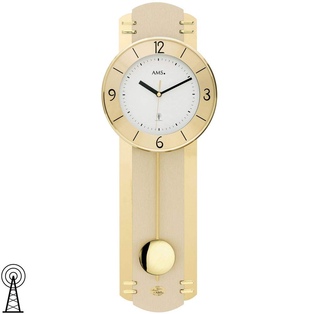 funk wanduhr messing