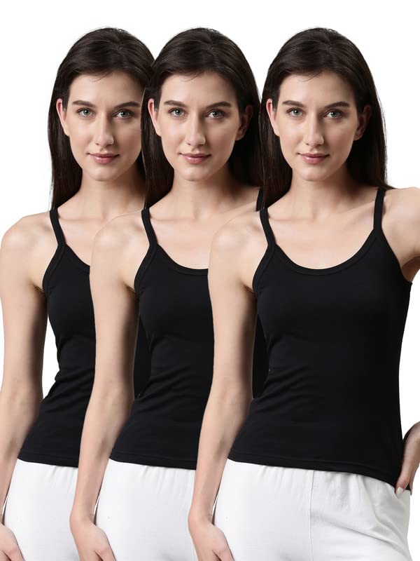 Solid Scoop Neck Sleeveless Slim Fit Camisole for Women-image-16