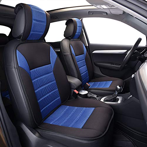 FH Group FB201102 Premium Car Seat Cushions (Blue) Front Set – Universal Fit for Cars Trucks & SUVs