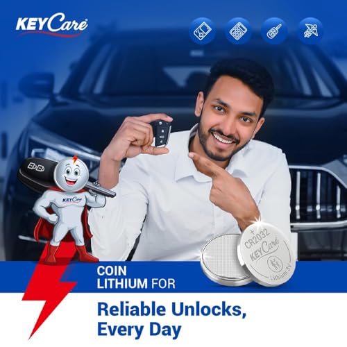 Image of KeyCare CR2032 Lithium Coin Cell Battery | 3V Voltage | Long-Lasting Power | Environmentally Friendly | High Capacity | Pack of 20
