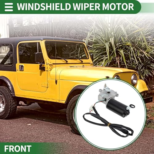 Image of Motoforti Windshield Wiper Motor Car Front Windscreen Wiper Motor Replacement for Jeep CJ5 CJ7 1976-1982 No.5453956 /5763696 3 Pin