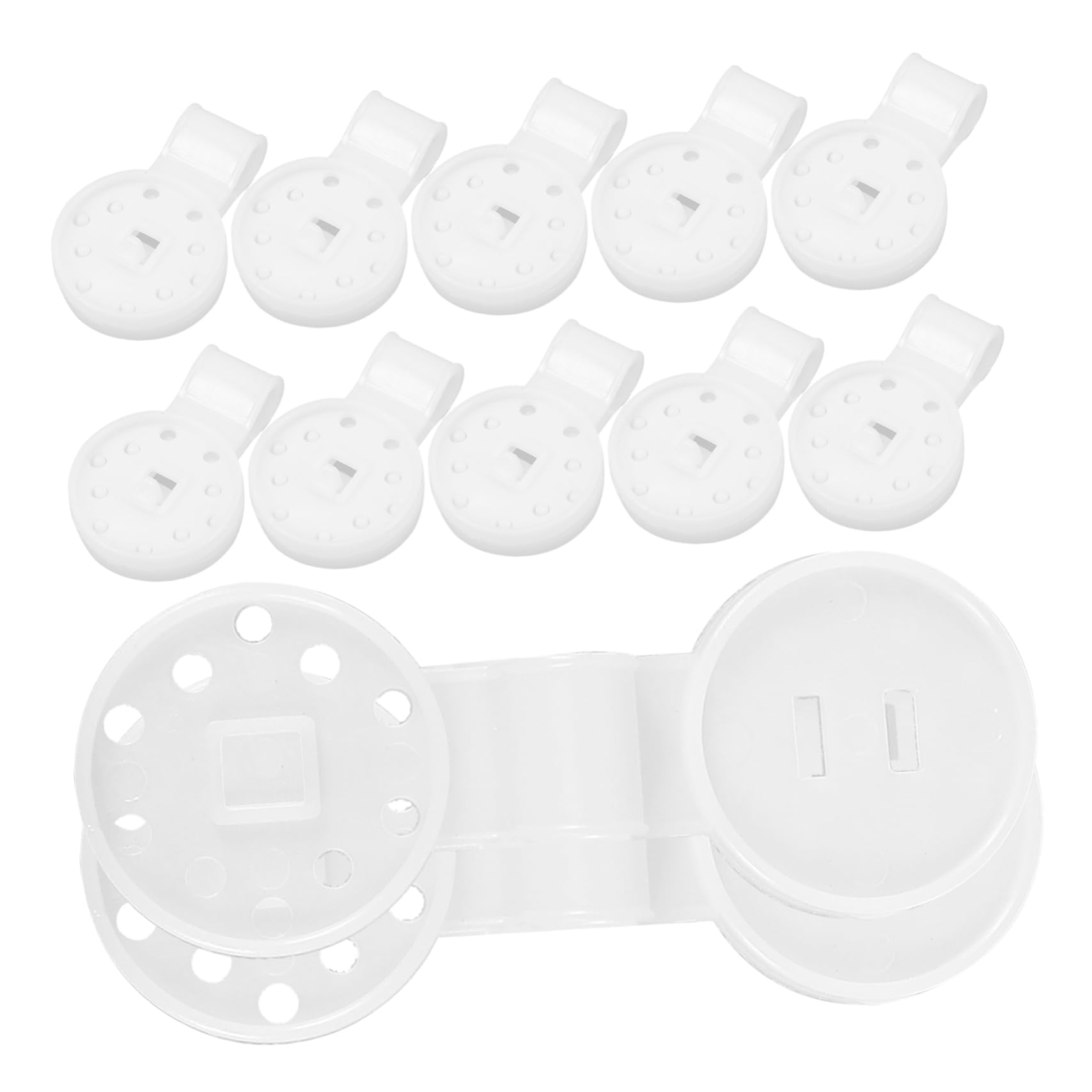 ROMISBABA Versatile 80 Pack Round Solar Net Clip Sunblock Shade Cloth Fixing Clips Sturdy Plastic Shade Netting Clips for Outdoor Use Garden Netting Lock Grip