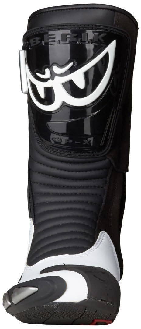 Berik Race-X Racing Motorradstiefel, schwarz/weiß, 48 | Leder