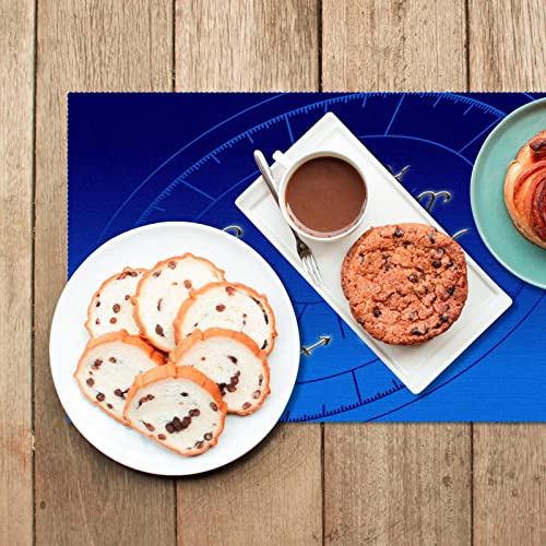 Set de table bleu antidérapant et résistant à la chaleur lot de 6 - 7