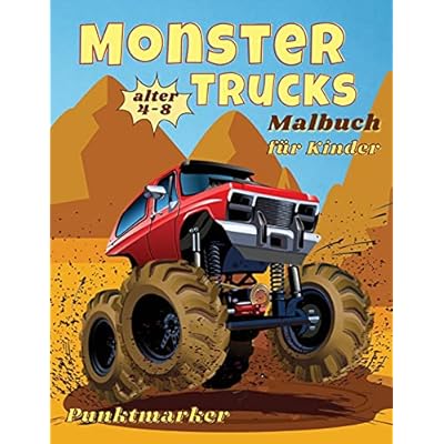 Monster Trucks F&auml;rbung Buch Punktmarker Geschicklichkeit mit der Schere