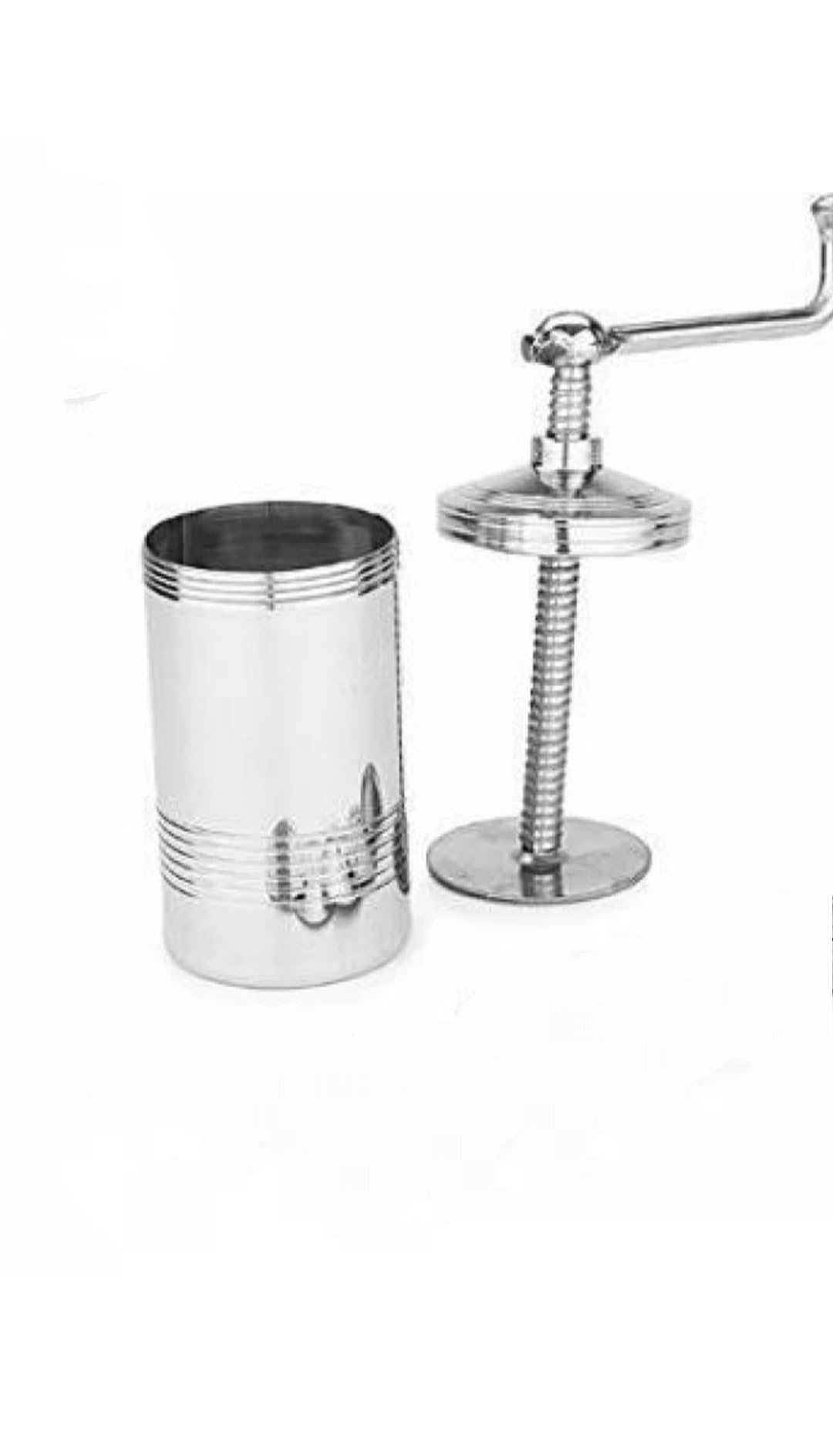 Stainless Steel Kitchen Press, Manual Noodle Maker with Multiple Discs, Silver Comes with Various disc Patterns for Creating Different Shapes and Sizes of Noodles and Pressed Items-image-46