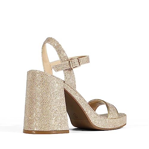 Image of DREAM PAIRS Heels for Women Block Chunky Platform Sandal