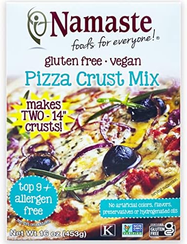Namaste Foods, Gluten Free Pizza Crust Mix, Allergen-Free, 16-Ounce (Pack of 6)
