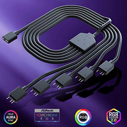 Cooler Master ARGB 1-to-5 Cavo Splitter, 3-Pin LED Connector, 58 cm