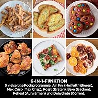 Ninja Double Stack Heißluftfritteuse, 7,6L Digitale Air Fryer Doppelkorb mit 4 Kochstufen, 2 Schubladen, 2 Gestelle, Platzsparendes Design, 6 Kochfunktionen, 6 Portionen, Schwarz SL300EU – Ansicht 9