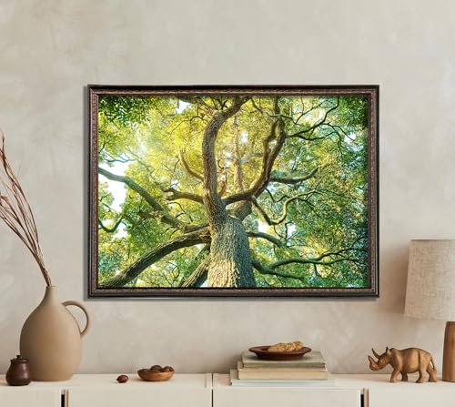 Arbre de Vie affiche forêt verte impression abstraite grand format