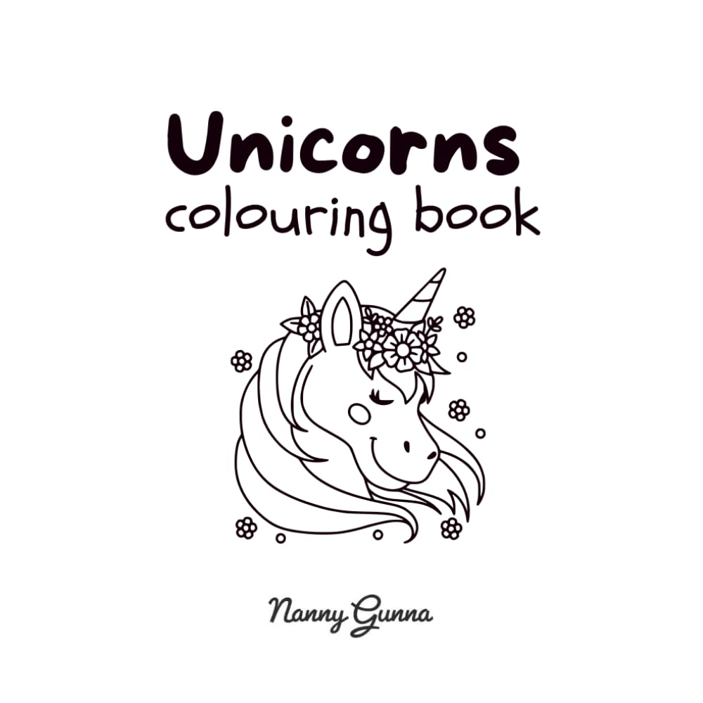 Unicorns colouring book (Scandinavian minimalist colouring books)