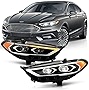 ACANII - For [Full LED Model] 2017-2020 Ford Fusion Factory Style LED DRL Projector Headlights Headlamps Pair Left+Right