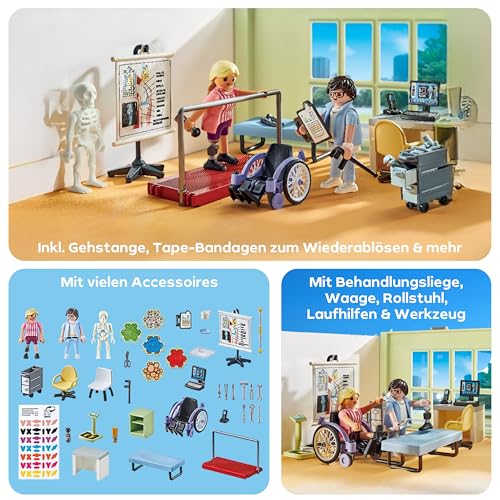 PLAYMOBIL Action Heroes 71617 Orthopädie, liebevolle Behandlung von Patient:innen, zu über 80 % aus recycelten und biobasierten Materialien, detailreiches Spielzeug für Kinder ab 4 Jahren