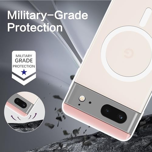 Image of amazon basics Luxury Paper Thin Case Cover for Google Pixel 6A | Matte Finish | Compatible with magsafe | (White, Google Pixel 6A)