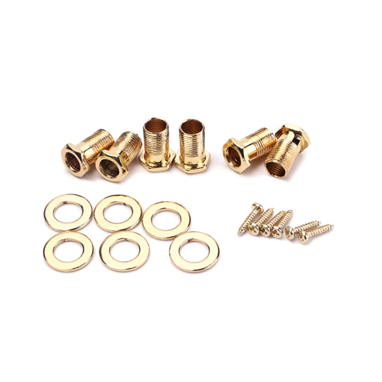 VANZACK Gold Tuning Pegs for Electric Guitar Square Machine Heads with Washers Screws Fit for Acoustic Electric Guitars Style Left Right