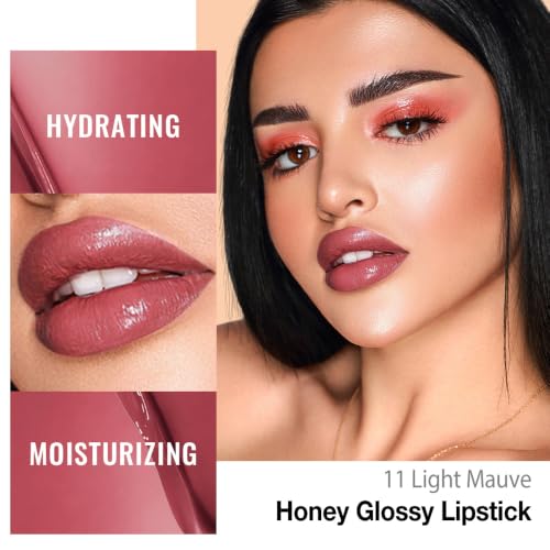 Image of evpct Light Mauve Honey Lipstick Tinted Lip Balm Oil Stick for Women, 11