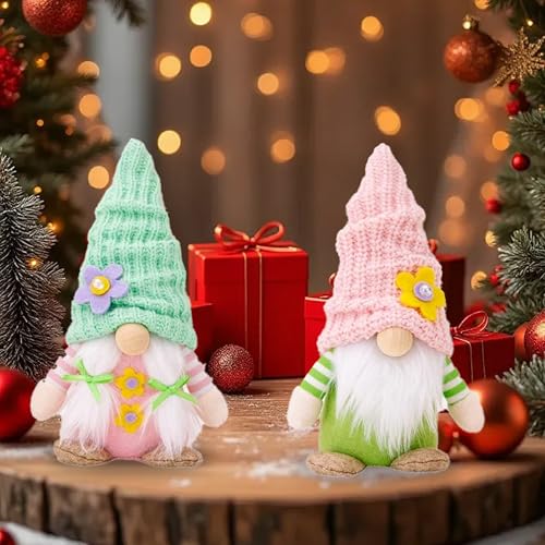 JIMGIED 2 Stücke Weihnachten Deko Wichtel Weihnachtswichtel Plüsch...