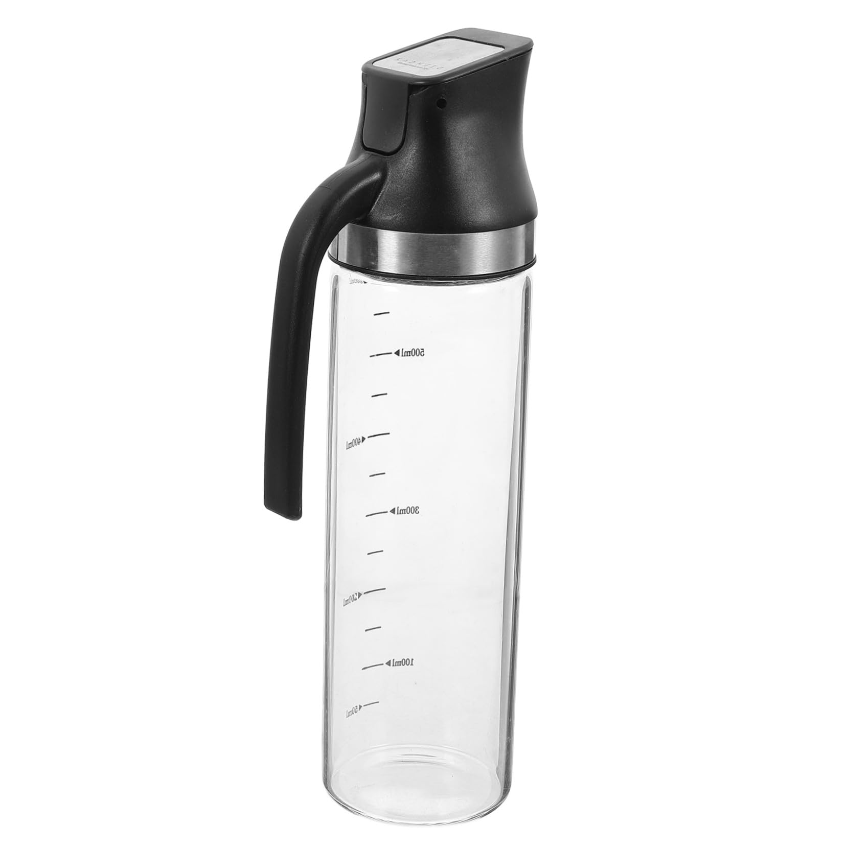 Aceitera de Vidrio con Apertura Automática y Tapa de Acero Inoxidable