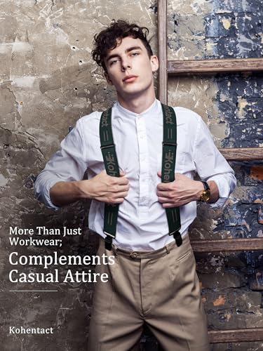 Image of Men's Industrial Strength Suspenders 2-Inch Wide X-Back Heavy Duty Braces Strong Metal Clips, Elastic Adjustable