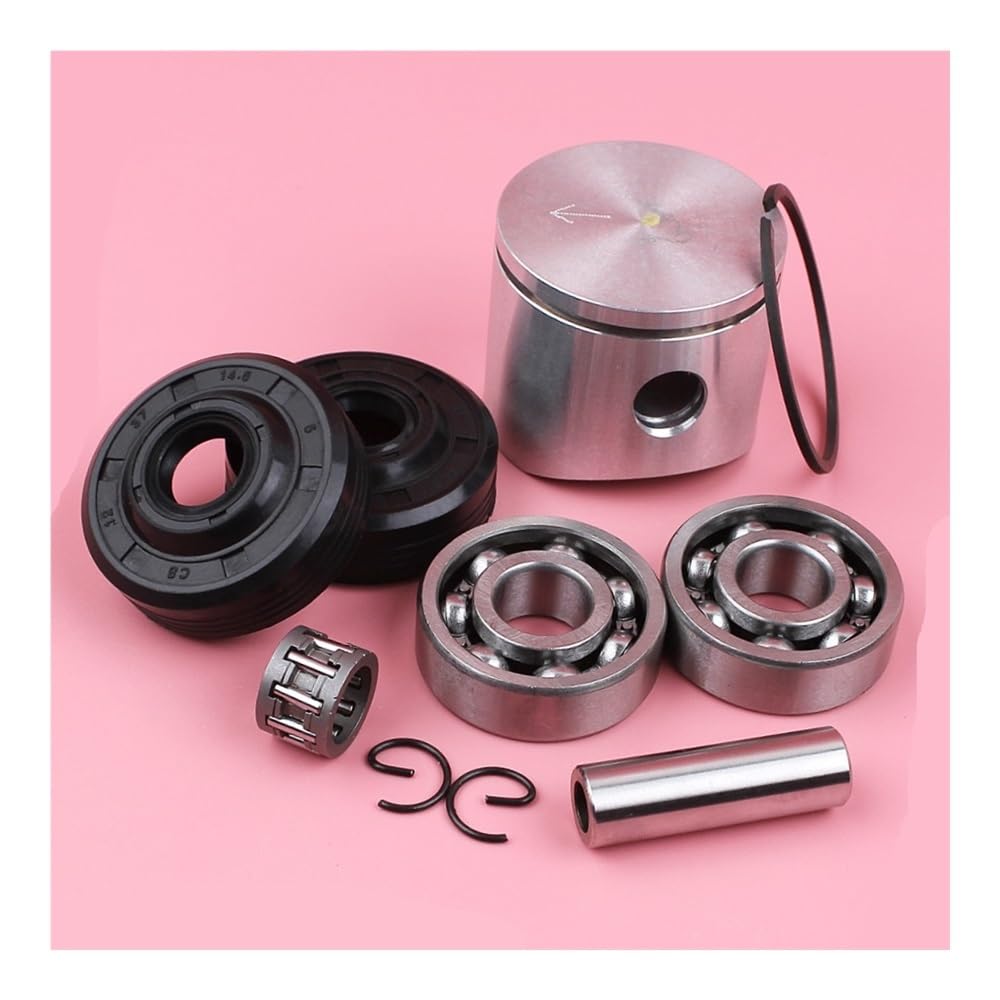 Anillo de Pasador de pistón de 40 mm, circlip, cojinete de cigüeñal, retén de Aceite, Aguja. Compatible con Piezas for Motosierra 41, 141, 141LE, 142 y 142E.