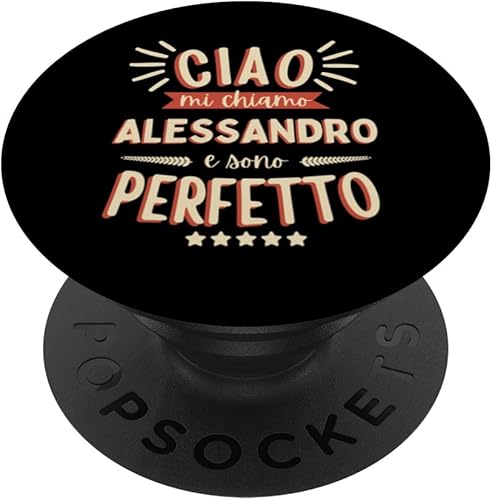 Alessandro Idea Regalo Personalizzata Nome Divertente PopSockets Standard PopGrip