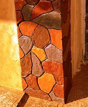Polyurethane Mat Stamp STONE FLOWER | Texturing Pattern Decorative Concrete Cement Imprint Texture Stamping
