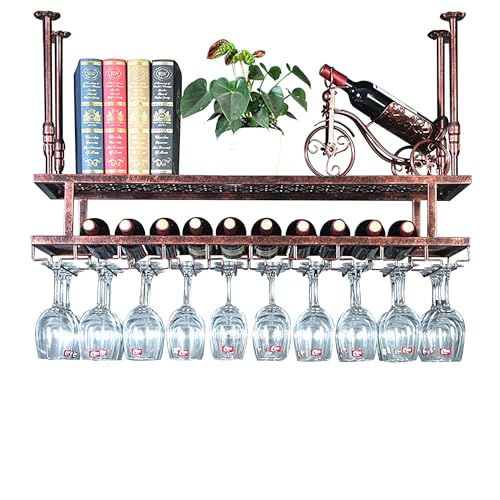 Fixation murale pour bouteilles d'alcool et verres étagère à vin suspendue moderne